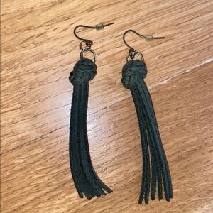 Aromatherapy Suede Leather Tassel Dangle Earrings Essential Oil Diffuser Jewelry